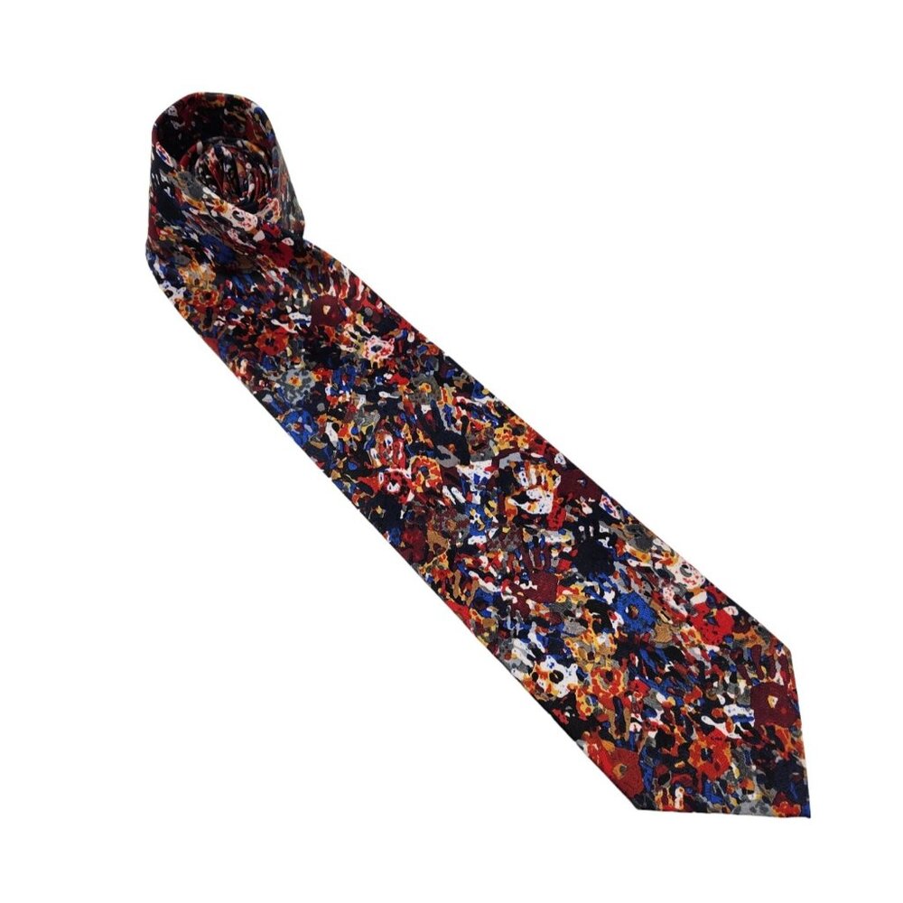 Children’s Miracle Network Tie Necktie Multicolor‎ Abstract Art Handprints